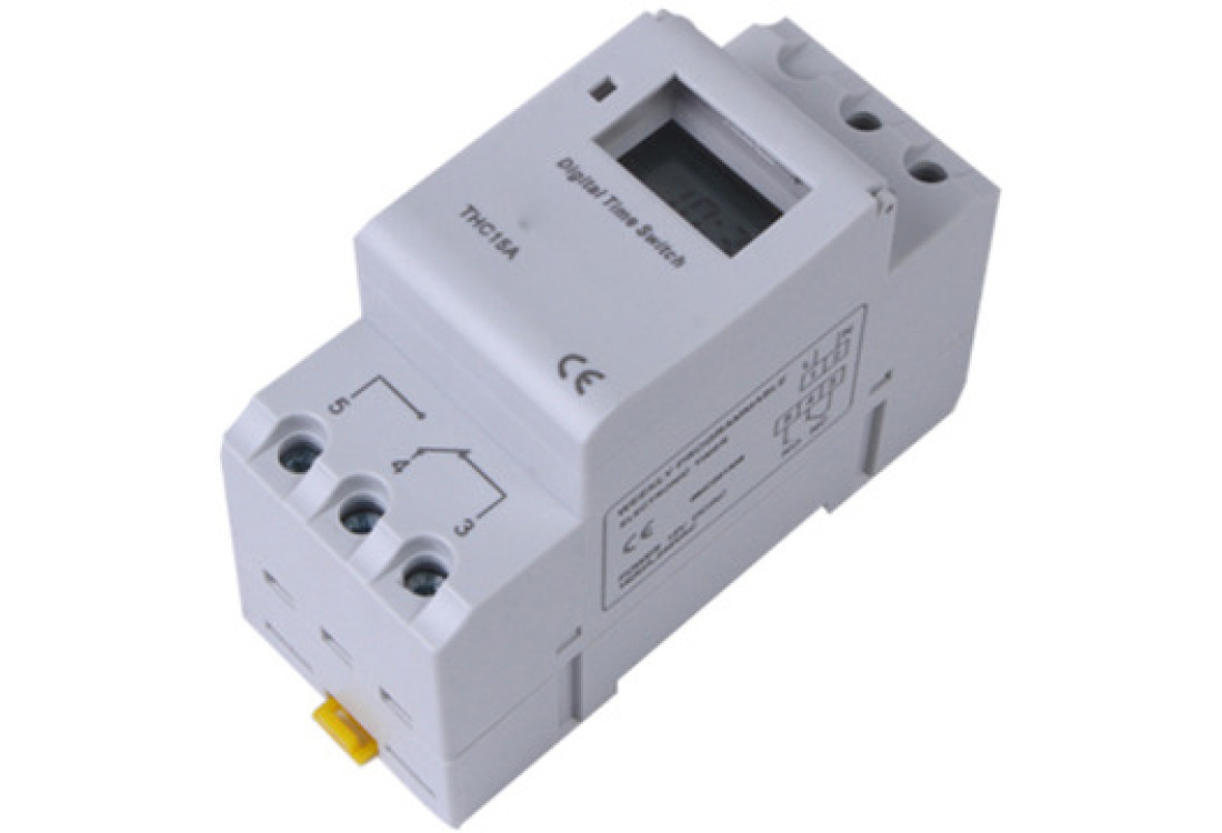 Programovatelný týdenní časovač, 16 programů, DIN, 230 V AC | SEBURY THC15A